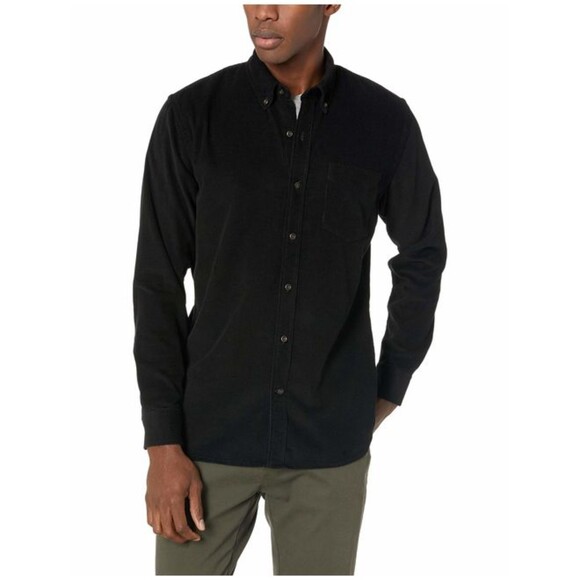 EC Good Threads Men's Black Button Down Corduroy Shirt size XXL - Picture 1 of 12